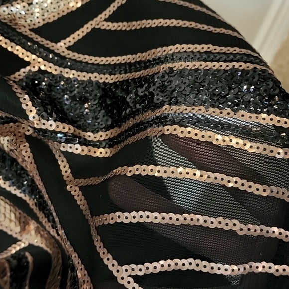 Express Geometric Sequin Mini Bodycon Dress NWT - Picture 6 of 8